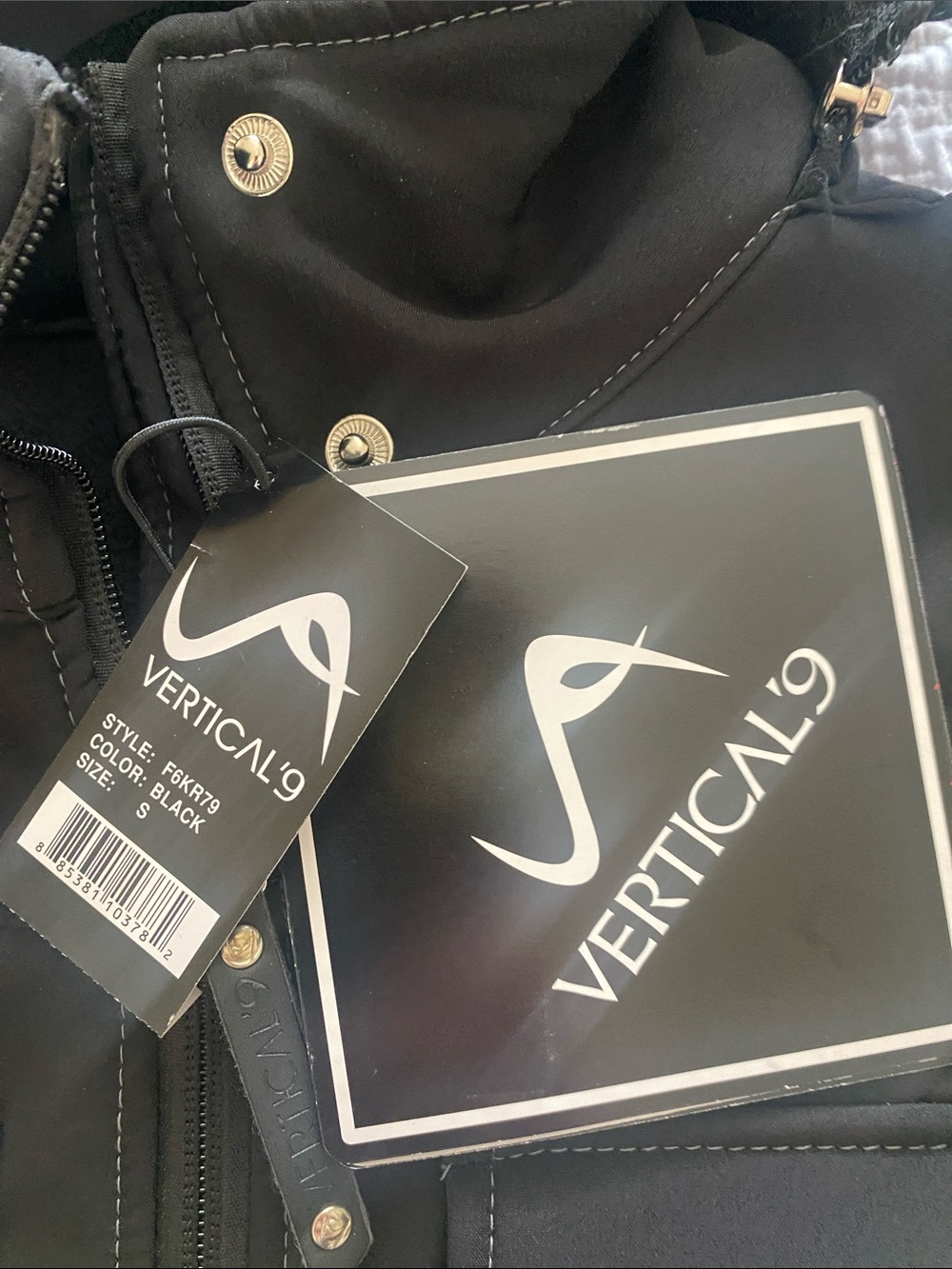 Virtical’9 Black Field Jacket with Hood & High Collar NWT - Picture 3 of 13